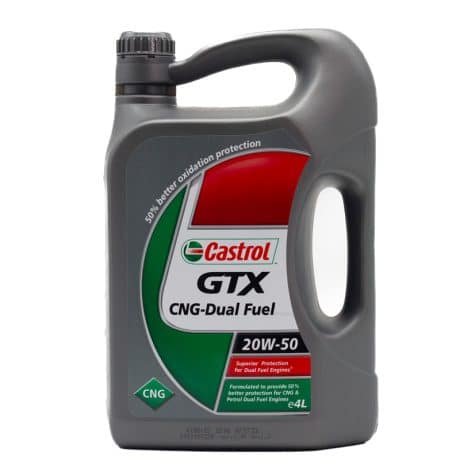 روغن موتور کاسترول مدل GTX CNG Dual Fuel 20W50 SJ حجم 4 لیتر