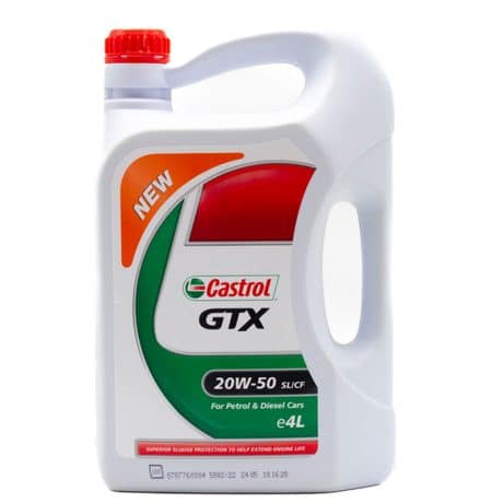 روغن موتور خودرو کاسترول مدل GTX 20W50 SL حجم 4 لیتر