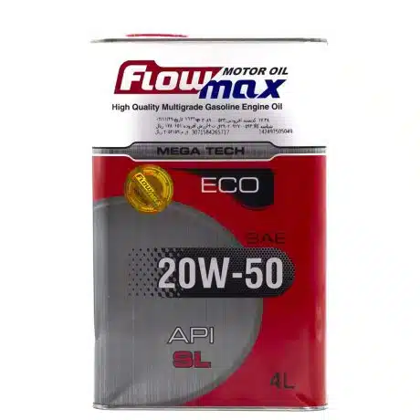 روغن موتور فلومکس مدل مگاتک MEGA TECH 20W50 ECO حجم 4 لیتر