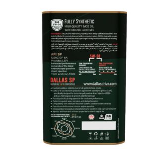 روغن موتور API SP 5W30 دالاس حجم 1 لیتر