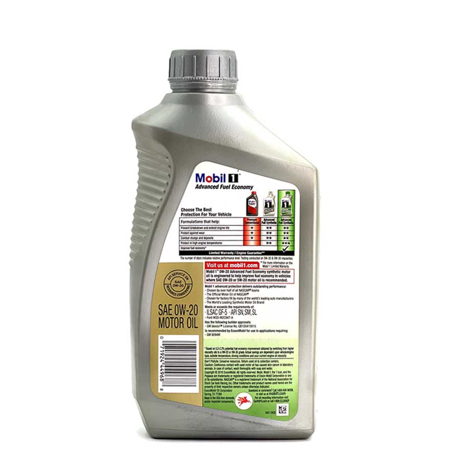 روغن موتور موبیل وان 0W-20 SN حجم 1 کوارت