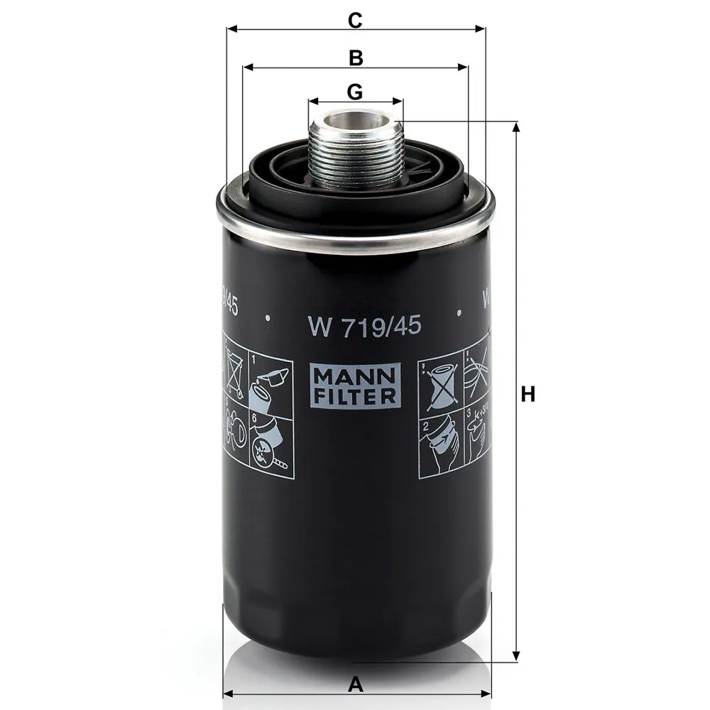 فیلتر روغن مان پارت نامبر W 719/45